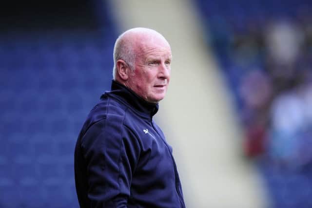 Falkirk manager Peter Houston goes head to head with Hibs counterpart Alan Stubbs tonight. Picture: Michael Gillen