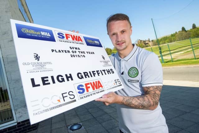 Celtic's Leigh Griffiths won Scottish Football Writer's Player of the Year award. Picture: SNS