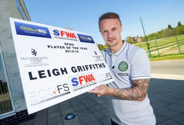 Celtic's Leigh Griffiths won Scottish Football Writer's Player of the Year award. Picture: SNS