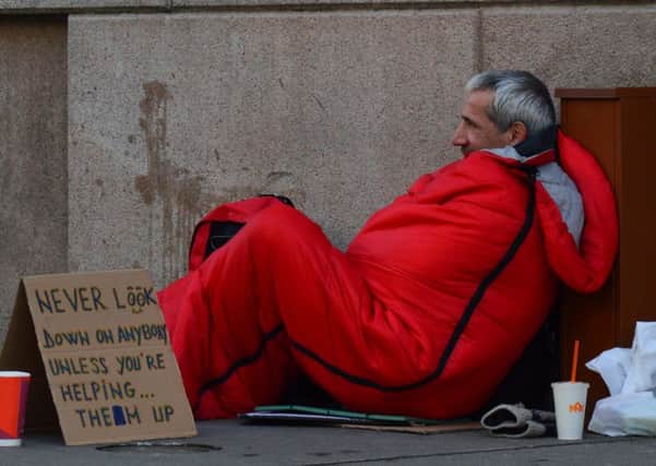 A homeless man.