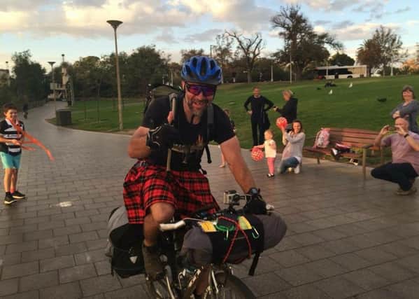 Gary Banford completes his 1,000km cycle across the Australian outback