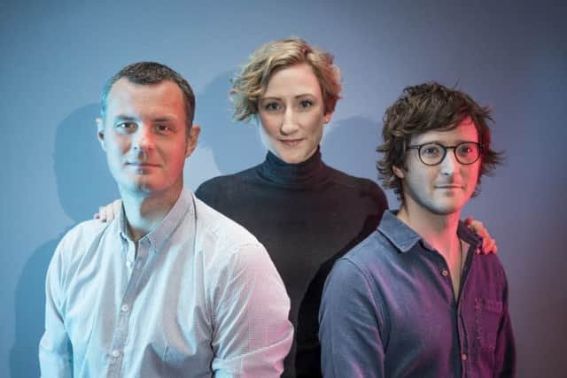 Nathan Fulwood, left, with fellow CreateFuture directors Jessica Mullen and Dave Ward. Picture: Euan Myles
