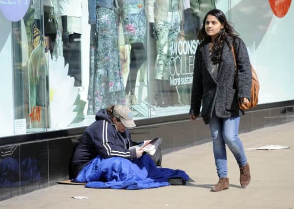 Those in Glasgow in most need of the citys help are unlikely to get the chance to give their views on the survey of attitudes to begging. Picture: Greg Macvean