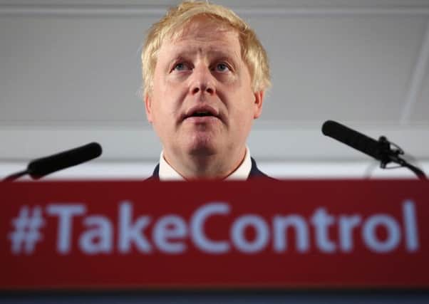 Former Mayor of London Boris Johnson delivers a 'Vote Leave' speech in London. Picture: Getty Images