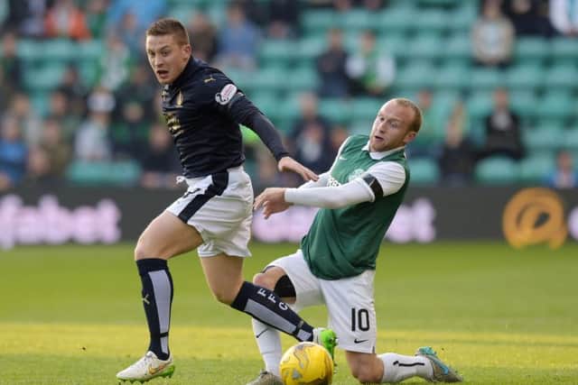 Falkirk and Hibs will battle it out once again on Friday for a place in the Premiership play-off final. Picture: SNS