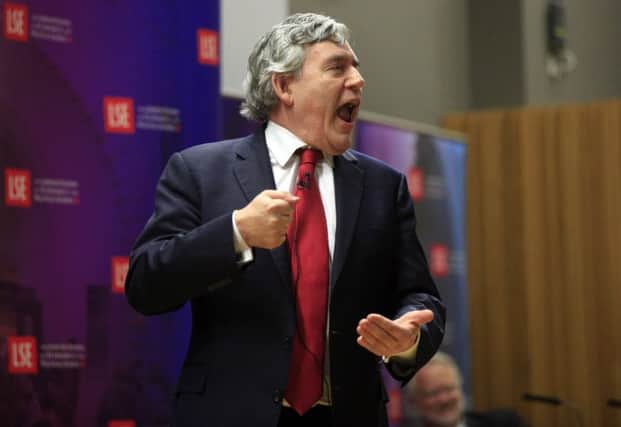 Former prime minister Gordon Brown speaks during a 'Britain: Leading, Not Leaving - the case for remaining in the European Union' event. Picture: PA