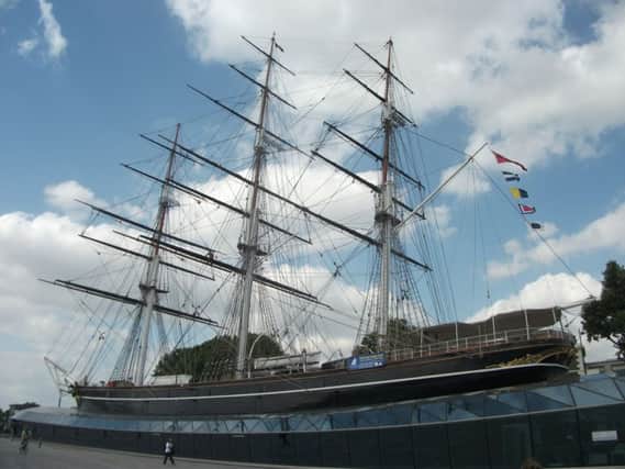 The Cutty Sark in her custom-built dry dock in Greenwich. The ship was built in Dumbarton in 1869 and last sailed in 1938. Picture: Wikipedia