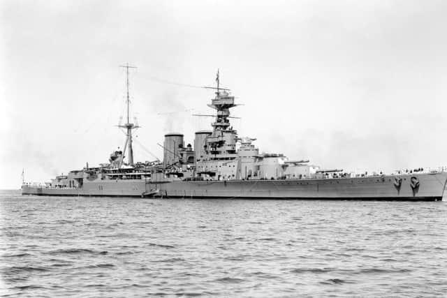 HMS Hood was built at the John Brown yard in Clydebank and launched in 1918. She was sunk in 1941 with the loss of 1415 crew. Picture: Wikimedia