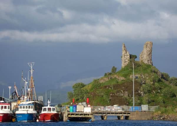 A view of the ruins of Castle Moil on the east coast of the Isle of Skye. Picture: AP/Jeannette Goldstein