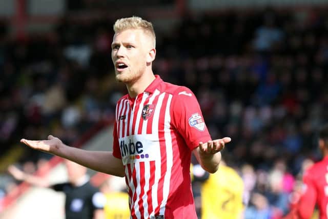 Jayden Stockley's impressive loan spell at Exeter City caught the attention of Aberdeen boss Derek McInnes. Picture: Getty Images