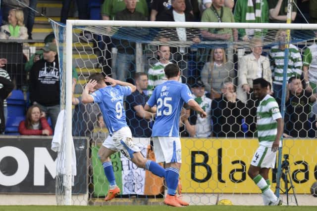 St Johnstone's Steven MacLean celebrates his equaliser. Picture: SNS