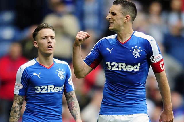 Lee Wallace finds himself back in the squad after almost three years out, while team-mate Barrie McKay, left, also makes it. Picture: Michael Gillen
