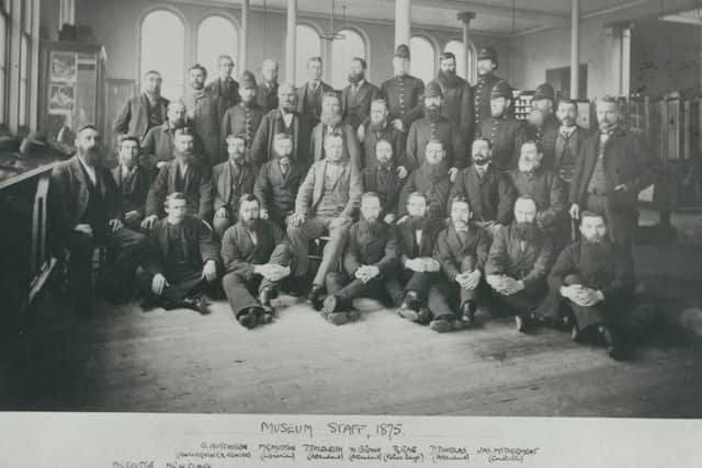 Museum staff in 1875.