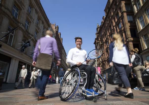 Gordon Reid, pictured in Glasgow, hopes for more backing for disabled athletes. Picture: Jeff Holmes