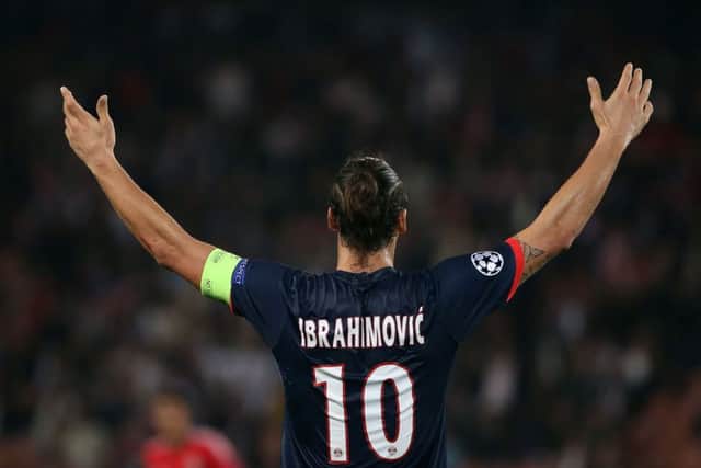 Zlatan Ibrahimovic will leave Ligue 1 champions Paris Saint-Germain at the end of the season having been crowned France's player of the year for a record third time. Picture: AFP/Getty Images