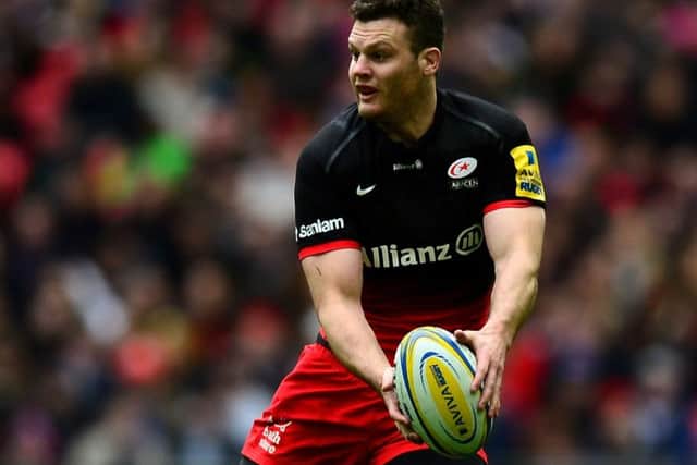 Scotland's Duncan Taylor in action for Saracens against Harlequins at Wembley on 16 April 2016. Picture: Dan Mullan/Getty