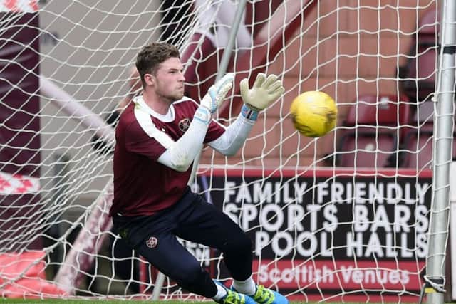 Goalkeeper Jack Hamilton has earned a new two-year deal at Tynecastle. Picture: SNS.