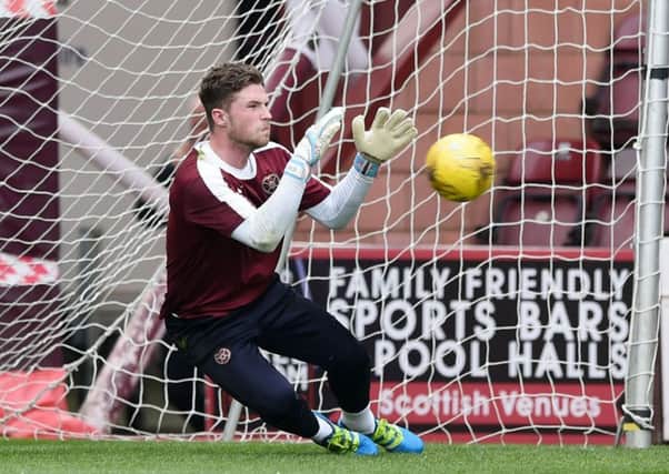 Goalkeeper Jack Hamilton has earned a new two-year deal at Tynecastle. Picture: SNS.