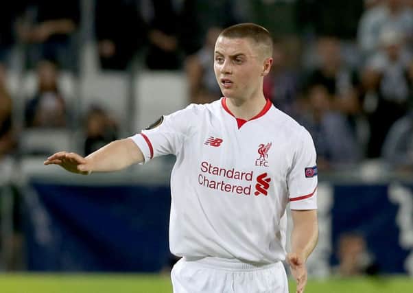 Rossiter in action for Liverpool during a Europa League game against Bordeaux. Picture: Getty