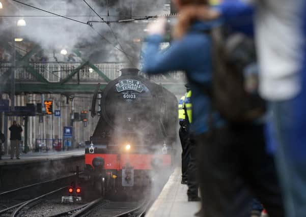 Thousands of steam enthusiasts celebrated the Flying Scotsman's return to Scotland.
Picture: Neil Hanna