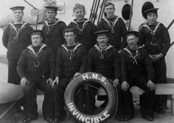 Lewisman Murdo Murray (second from right, front row) who was killed aboard the HMS Invincible at Jutland. Picture: Contributed