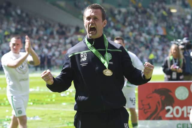 Celtic manager Ronny Deila celebrates. Picture: SNS