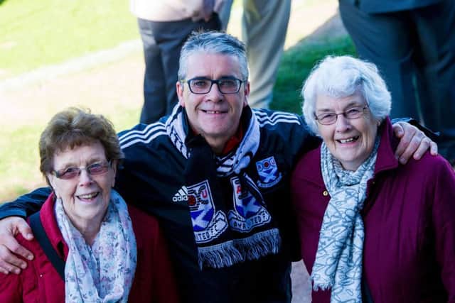 Ayr United's Iain McCall with his auntie and his mum. Picture: SNS Group