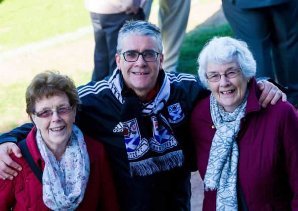 Ayr United's Iain McCall with his auntie and his mum. Picture: SNS Group