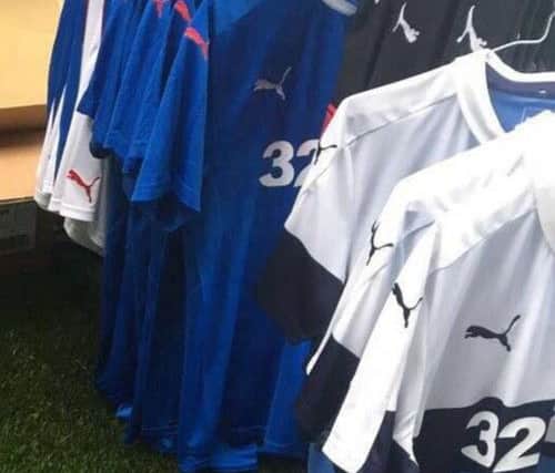 The home and away kits pictured in a leaked image. Picture: footyheadlines.com