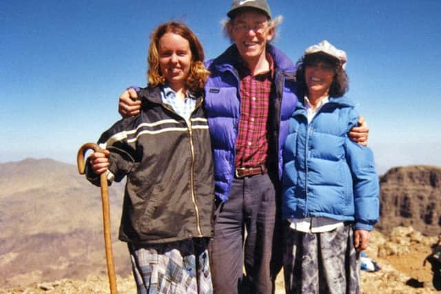Linda Norgrove with her parents John and Lorna Norgrove in Afghanistan. The Linda Norgrove Foundation has raised more than Â£1m for good causes since Linda's death in 2010. PIC Hemedia.