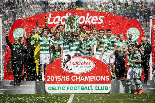 Celtic were crowned Scottish Premiership champions for the fifth season in a row. Picture: Danny Lawson/PA Wire