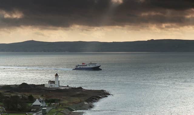 A ferry sails from Loch Ryan towards Northern Ireland. Plans to link Scotland with its near neighbour across the sea via a bridge or tunnel have been debated for more than a century. Picture: Allan Milligan/TSPL