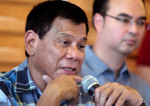 President-elect Rodrigo Duterte. Picture: AP