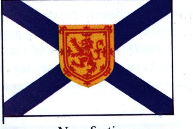 The flag of Nova Scotia.