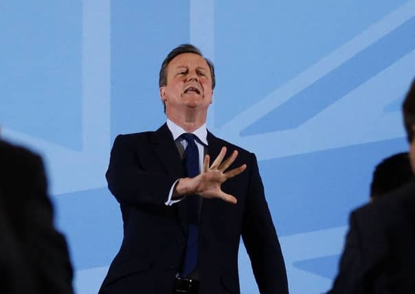 David Cameron addresses members of a World Economic Forum event focusing on Britain's EU referendum. Picture: Frank Augstein/Getty Images