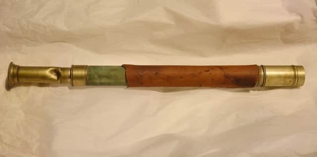 The telescope which saved the life of Lieutenant Rhoderick McGrigor at the Battle of Jutland. Picture: PA