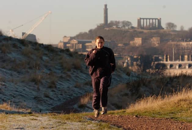 Scots athlete Freya Murray trains on Edinburgh's Arthur's Seat. Picture: Phil Wilkinson