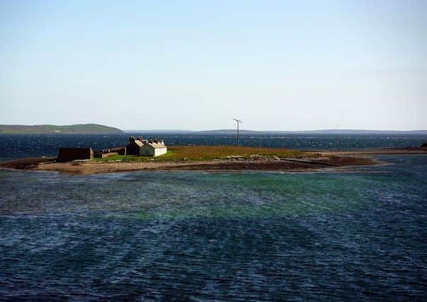 The tiny island of Inner Holm in Orkney has just one resident. Picture: Geograph