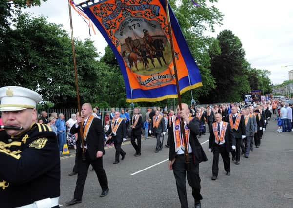 File photo of an Orange Walk held in Motherwell. Picture: Alan Watson