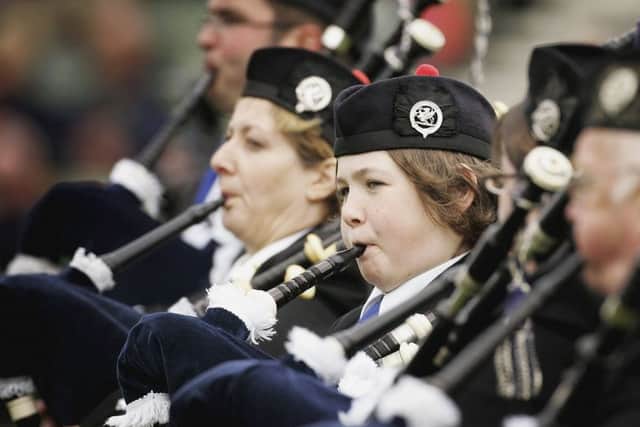A young piper plays at the Braemar Highland Gathering (Photo by Chris Jackson/Getty Images)