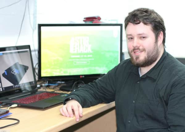 Craig Docherty, 22, who has developed an app to help autism sufferers