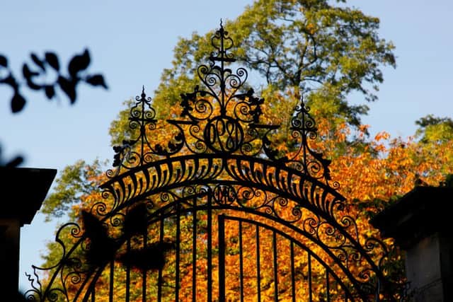 The gates at the entrance to Inverleith Park. The greenspace was once farm land until it was purchased by the city council in 1889. Picture: Scott Louden/TSPL