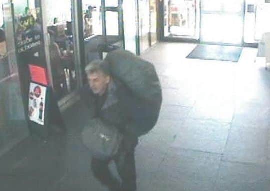 Last CCTV image of missing walker Goffredo Bondanelli. Picutre: Police Scotland