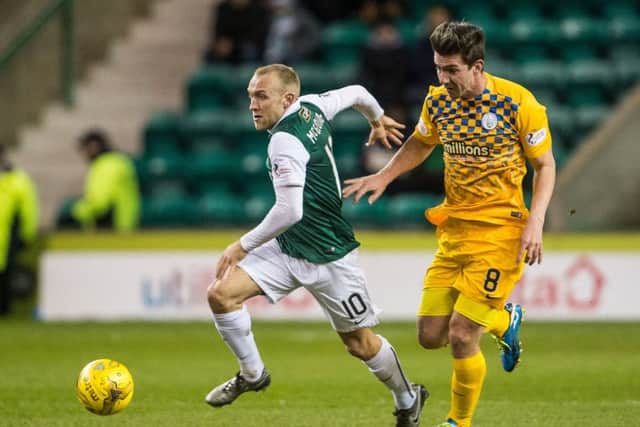 Should Dylan McGeouch start for Hibs in the cup final? Pic: Ian Georgeson