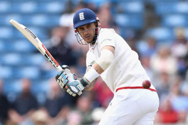 Alex Hales of England bats during day one of the 1st Investec Test match at Headingley. Picture: Gareth Copley/Getty