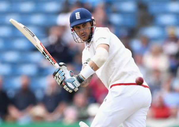 Alex Hales of England bats during day one of the 1st Investec Test match at Headingley. Picture: Gareth Copley/Getty