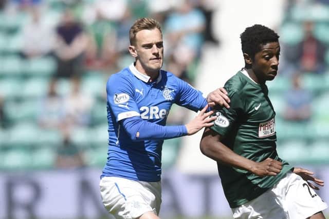 Dean Shiels, left, is expected to start for Hibs. Picture: Greg Macvean