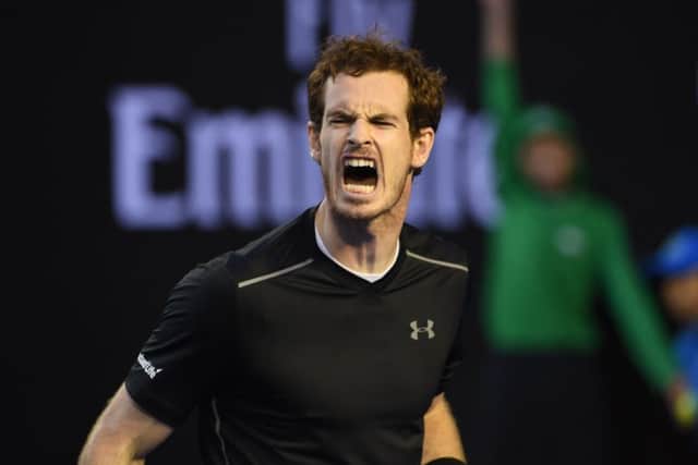 Murray tells the Hibs players to give it their all throughout. Picture: AFP/Getty