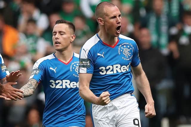 Kenny Miller equalises for Rangers. Picture: Ian MacNicol/Getty
