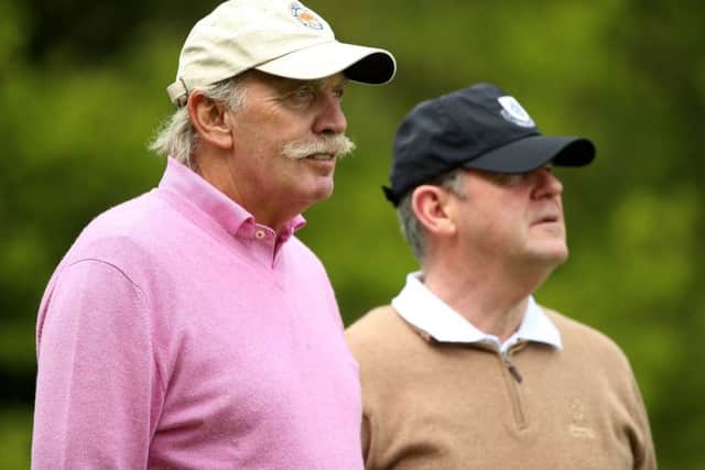 Celtic's major shareholder Dermot Desmond, left, with JP McManus.  Picture: Andrew Redington/Getty Images